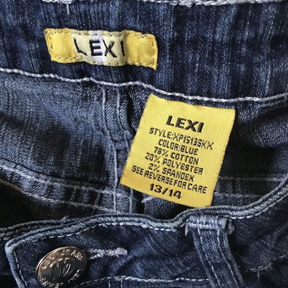 LEXI Jeans size 13/14 Women Skinny High Rise Embroidered Denim Y2K - Picture 11 of 12